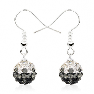 Oorbellen-Crystal-Bol-Zwart